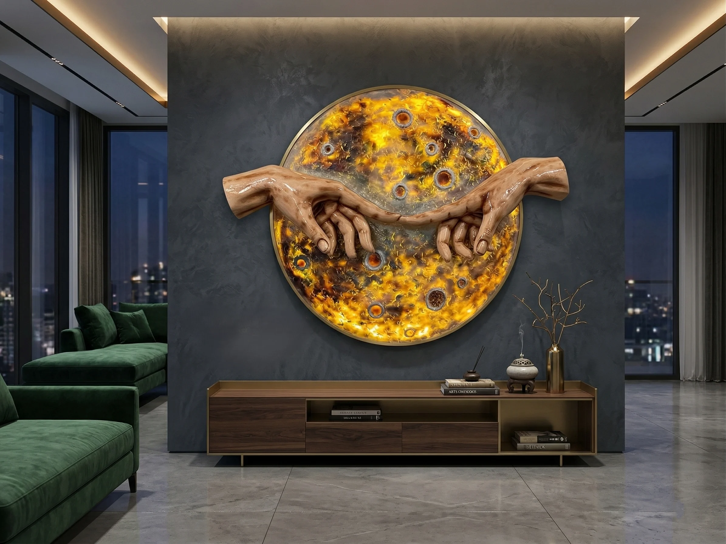 3D Illuminated Connection Mural
