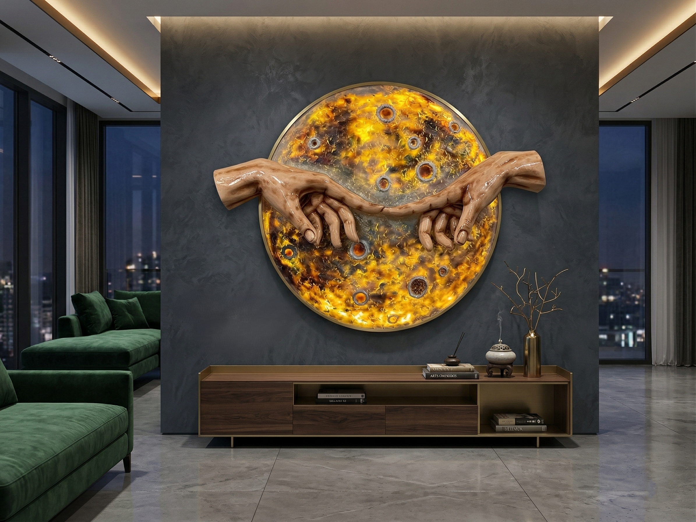 3D Illuminated Connection Mural