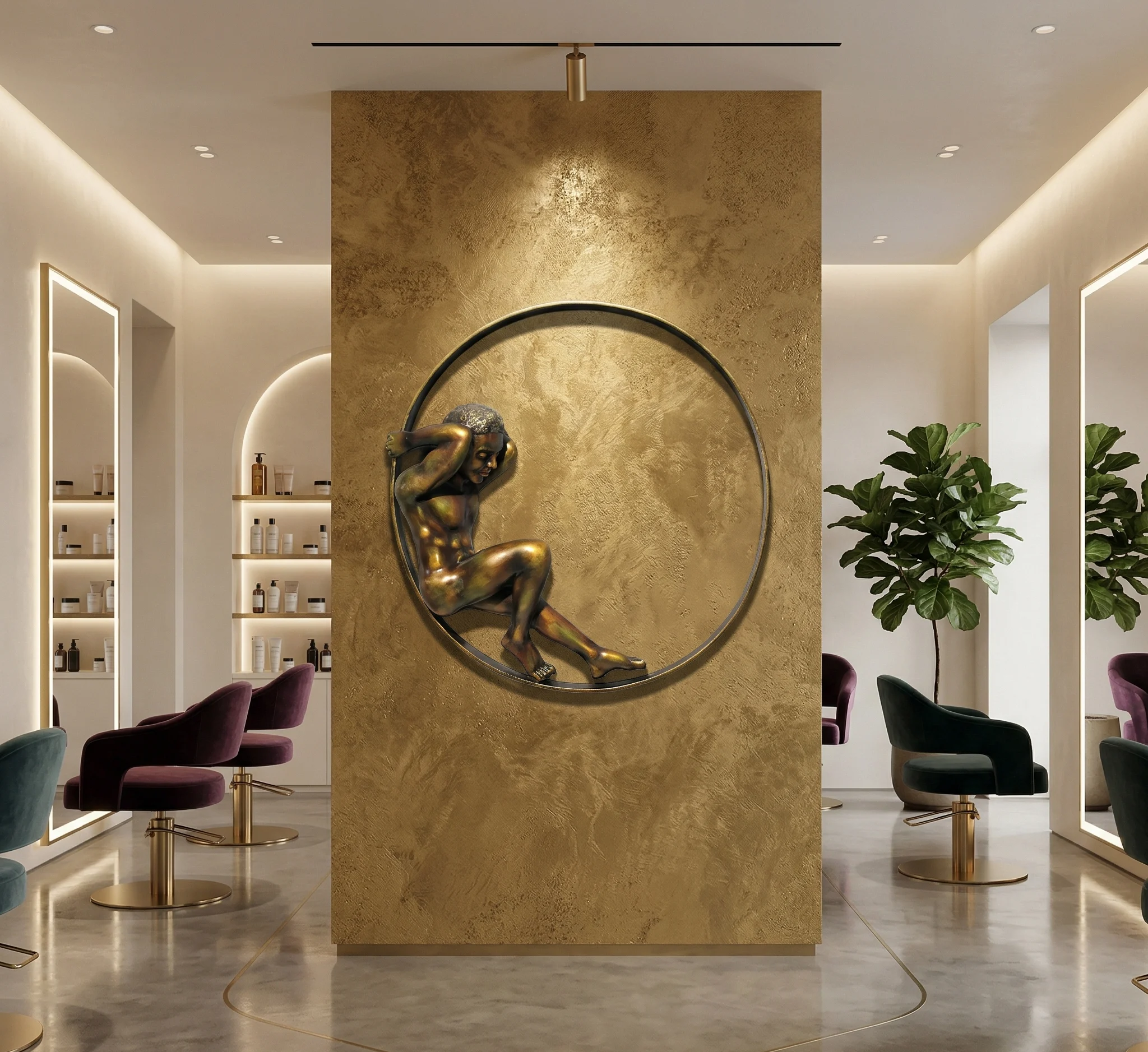 The Orb of Reflection – 3D Figural Bronze Mural