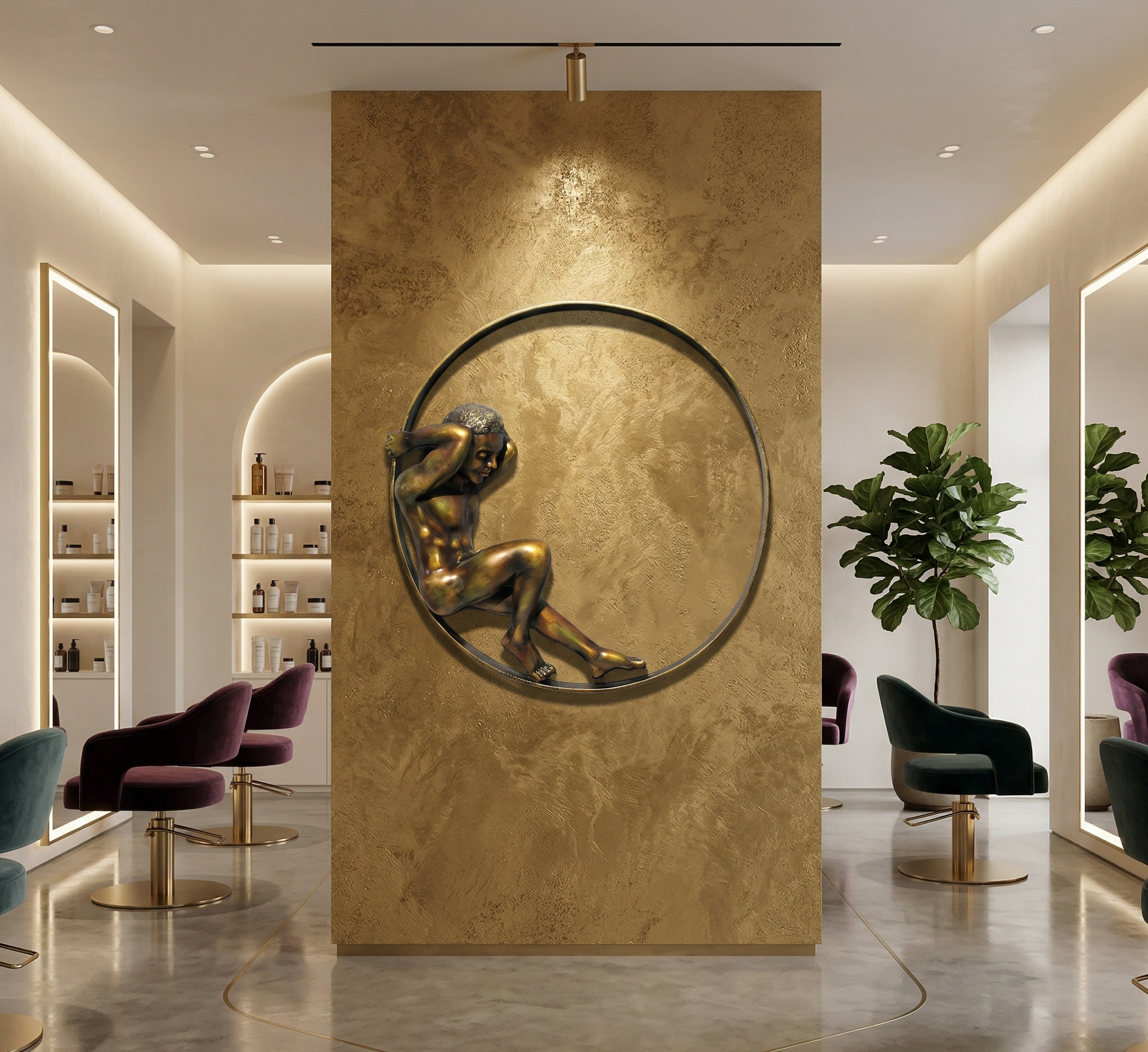 The Orb of Reflection – 3D Figural Bronze Mural